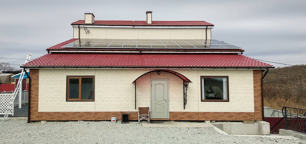 фото солнечных батарей с фасада